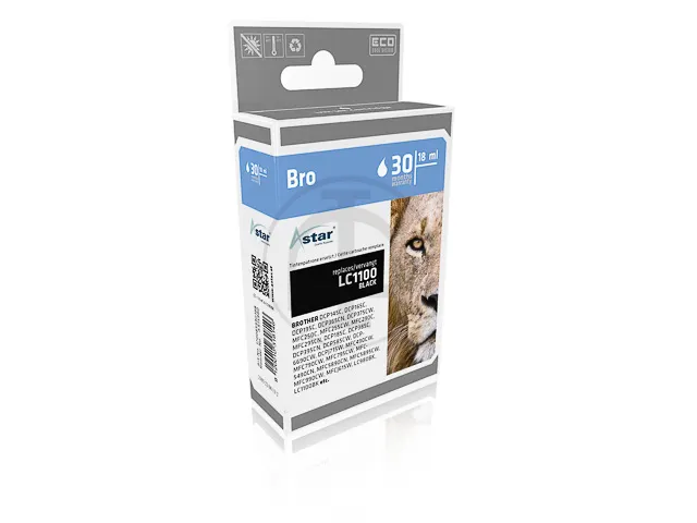 AS15980 ASTAR BROTHER LC1100BK DCP/MFC Inkt zwart rebuilt 450pag multi