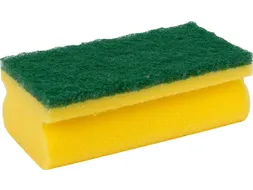 Primesource schuurspons, geel/groen pak van 10 stuks