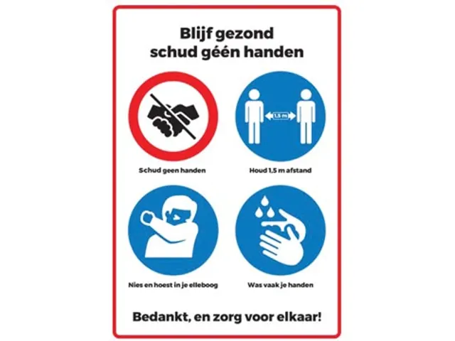 Veiligheidssticker, pictogrammen met omgangsregels, ft A3