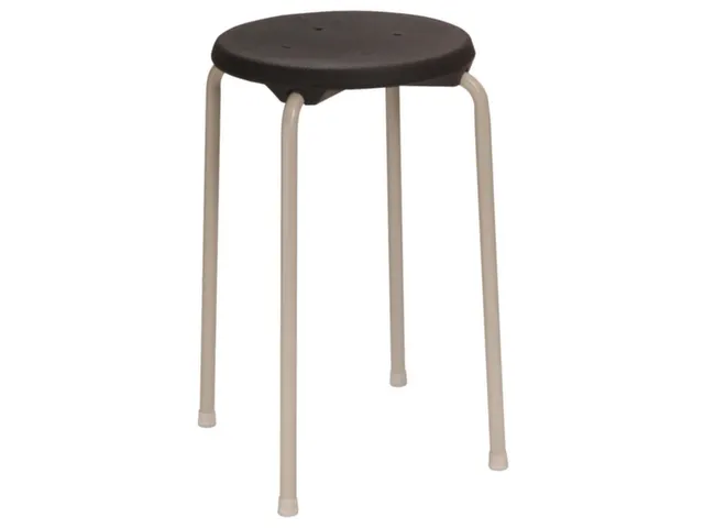 Stapelkruk H 500Mm Zit/onderstel Pu-Zitting Zwart/lichtgrijs