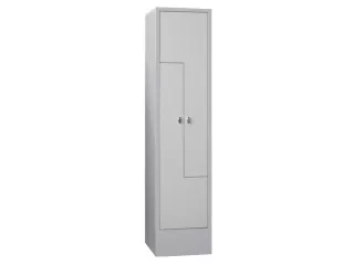 Z-garderobekast 1850x430x500mm 2 Delen Sokkel Klinksluiting Grijs - 2