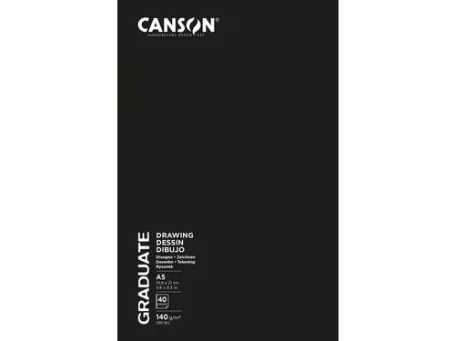 Schetsboek Canson Graduate 20vel 140gr A5 wit