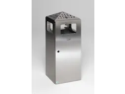 Combi-Asbak 80 Liter Rvs Geperforeerd