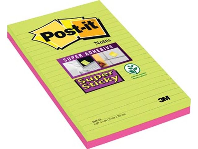 Post-it Super Sticky notes, 90 feuilles, ft 76 x 76 mm, paquet de