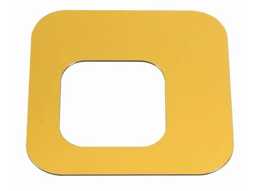 Oplegdeksel,V. Afvalbak 1X60L,Vierkant,1Opening,Staal,Geel