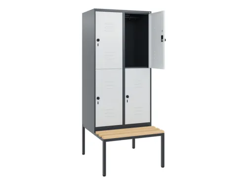 Dubbeldekse dekenkist,HxBxD 1950x800x815mm,2x2vak.,vak B 400mm