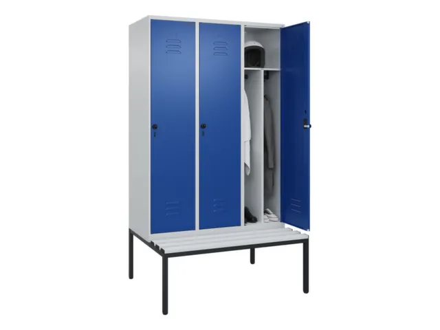 locker voor scheiding van kleding,HxBxD 2120x1200x815mm,3vak