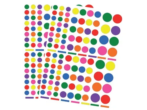 Verwijderbare Stickers Cirkel 624 Stuks Assorti