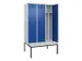 locker met bank,voor scheiding van kleding,HxBxD 2120x1200x815mm,3vak