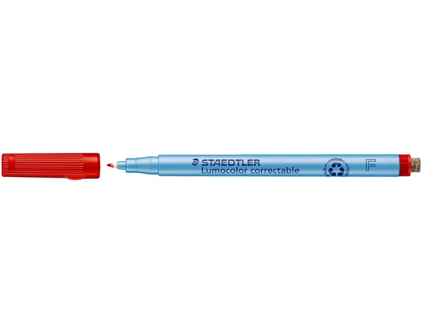 Lumocolor uitwisbare pen, schrijfbreedte: 0,6 mm, rood