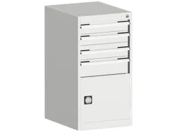 ladekast HxBxD 1000x525x525mm 4laden romp RAL7035 front RAL7035