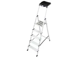 trapladder,eenzijdig,5treden,bordes m. antislip elementen,balk L 1,8m
