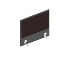 baliepaneel v. bureau aanbouw links MS-donkergrijs BN2036-bruin 600mm