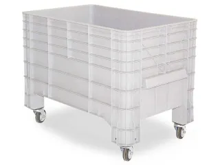 Stapelcontainer Pe Hxbxd 790x1030x630mm 276 Liter 4Wielen Grijs - 1