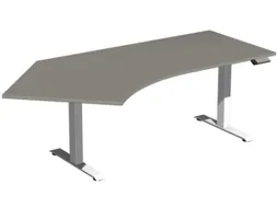 Elektrisch in hgte vst. hoekbureau,HxBxD 730-1230x2166x1130mm