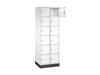 lockerkast,HxBxD 1950x620x500mm,2x6vakken,cil.-slot,sokkel - 1