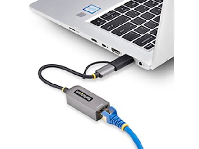 2.5GbE USB-C naar Ethernet Adapter met USB-A Converter