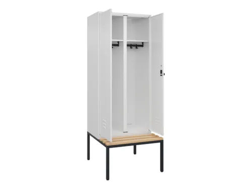 locker voor scheiding van kleding,HxBxD 2120x800x815mm,2vak