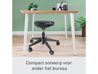 Zitkruk Leitz Ergo met wieltjes en comfortzitting 600x460x600mm zwart - 16