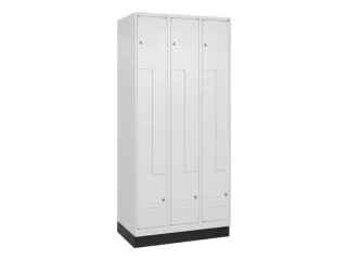 Z-garderobekast,HxBxD 1950x900x500mm,vak B 150/300mm,cil.-slot,sokkel - 1