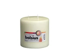 Bolsius 3-lonten kaars 150/150 Ivoor 2 Stuks