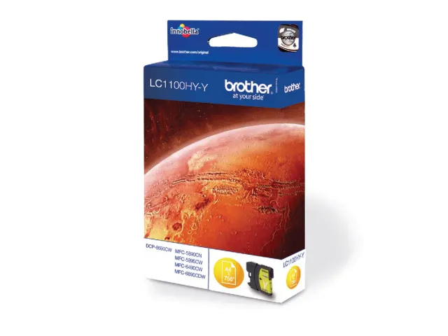 Inktcartridge Brother LC-1100HYY geel HC