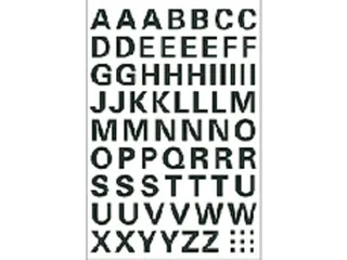 Etiket Herma 4158 10mm Letters A-Z Zwart Folie 63 stuks - 2