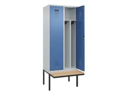 locker met bank,voor scheiding van kleding,HxBxD 2120x800x815mm,2vak