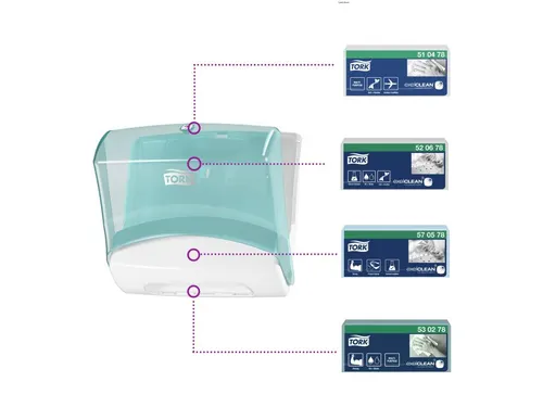 Tork 654000 W4 Gevouwen Reinigingsdoek Dispenser Performance Wit