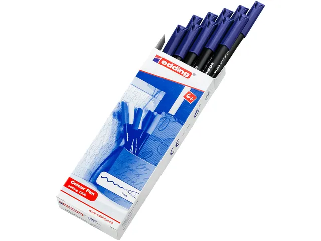 Fineliner edding 1200 blauw 0.5-1.0mm
