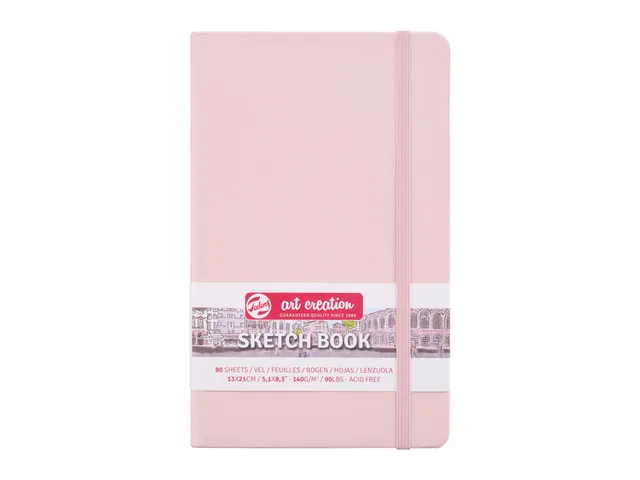 Schetsboek Talens Art Creation 80 witte vellen 140gr 130x210mm roze