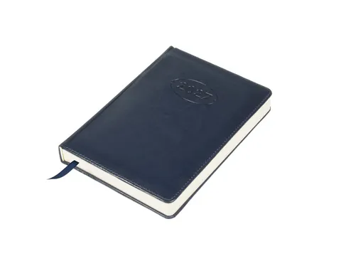 Agenda journalier Multo Hannibal A5 2027 1 jour/1 page similicuir bleu