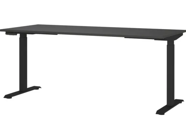 Elektrisch ihv bureau,HxBxD 720-1200x1800x800mm,blad grafiet