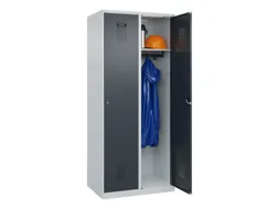 locker,HxBxD 1850x800x500mm,2vak,vak B 400mm,cil.-slot,staand op vloer