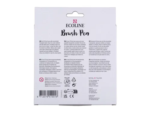 Brushpen Talens Ecoline set à 10 stuks primair
