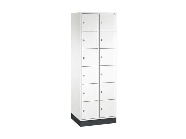 armoire multicases,HxlxP 1950x620x500mm,2x6compartiments,serr.cyl.