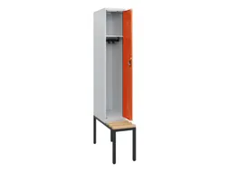locker met bank,HxBxD 1950x300x815mm,1vak,vak B 300mm,cilinderslot
