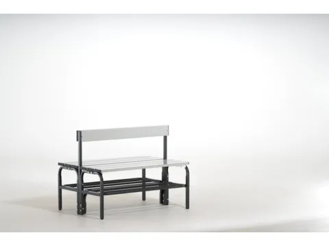 banc double HxLxP 770x1015x725mm barres alu structure acier RAL7016