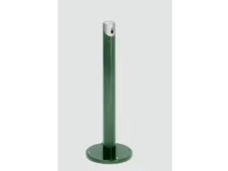 Staande Asbakzuil 2 liter H 1005mm Rond Ral6005 Zilverkleurig