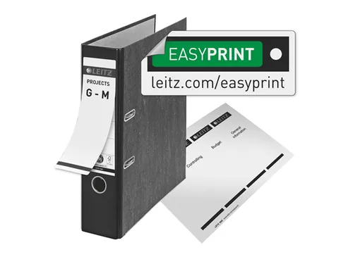 Ordner Leitz 1080 A4 80mm blauw gewolkt 100% gerecycled karton