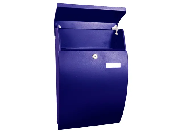 Wandbrievenbus Geronan Blauw Staal