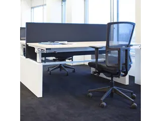 Bureaustoel 300 NEN-EN 1335 Mesh rug zwart kunststof voetkruis Zwart - 3