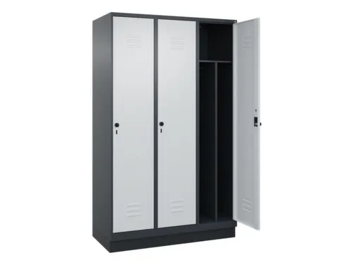 locker voor scheiding van kleding,HxBxD 1950x1200x500mm,3vak