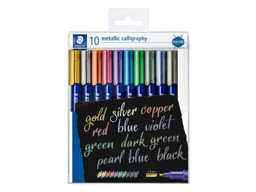 Kalligrafiepen Staedtler 8325 metallic etui à 10 kleuren