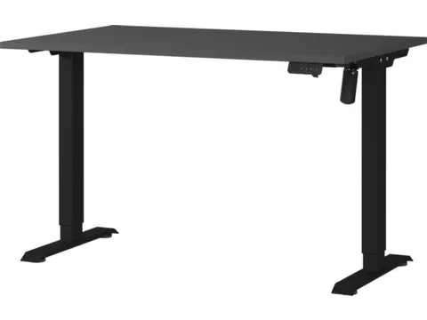 Elektrisch ihv bureau,HxBxD 710-1190x1200x800mm,blad zwart