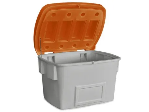 strooigoedbak,700l,HxBxD 930x1400x1070mm,PE,grijs,deksel oranje