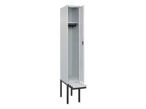 locker met bank,HxBxD 2120x300x815mm,1vak,vak B 300mm,cilinderslot
