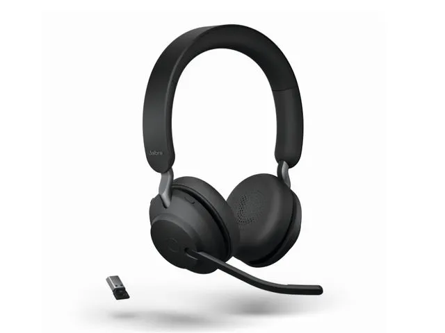 Jabra Evolve2 65 UC Stereo Bluetooth Headset USB-A Zwart