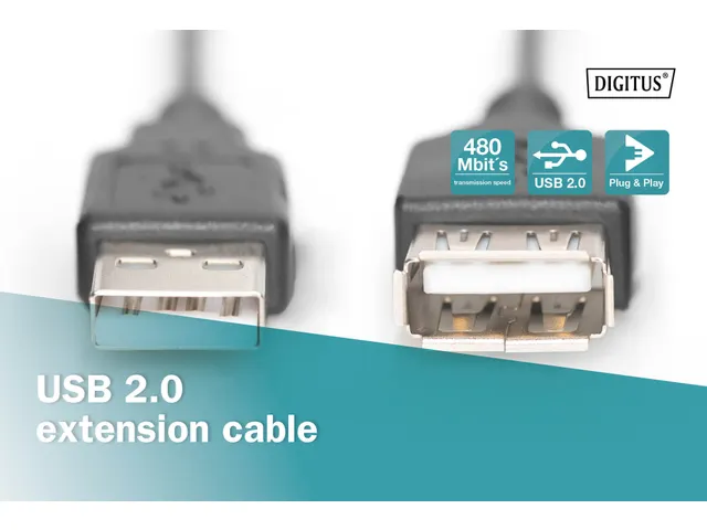 USB-verlengkabel type A mannelijk/vrouwelijk 3.0 USB 2.0 compatibel