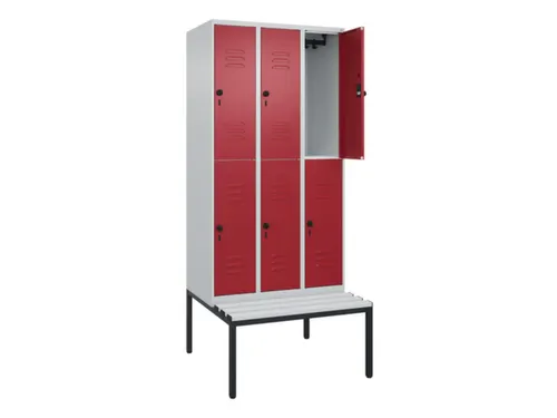 Dubbeldekse dekenkist,HxBxD 2120x900x815mm,3x2vak.,vak B 300mm